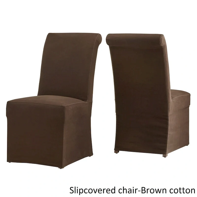 Potomac Slipcovered Rolled Back Parsons Chairs (Set of 2) by iNSPIRE Q Artisan