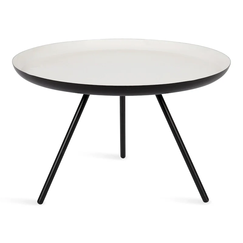 Kate and Laurel Laranya Round Metal Coffee Table - 25 Diameter