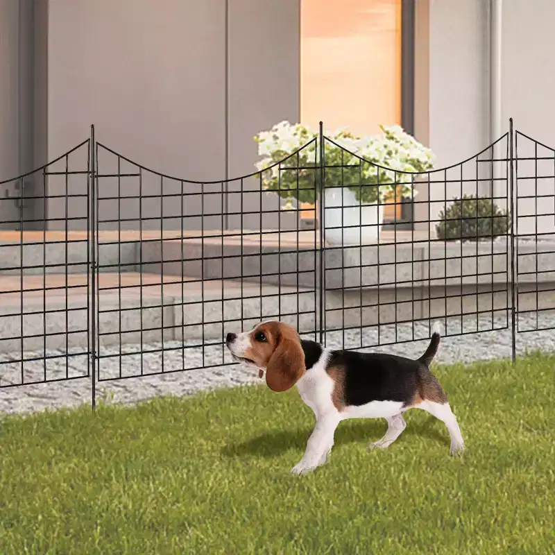 VEVOR Garden Fence, 36.6in(H) x29.5in(L) Animal Barrier Fence, Underground Decorative Garden Fencing with 2.5 Inch Spike Spacing, Dog Fence,5 Pack