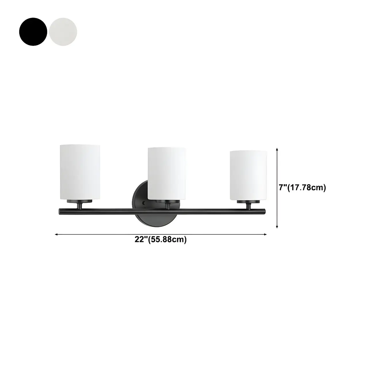 Industrial Metal Cylinder Glass Bathroom Vanity Light