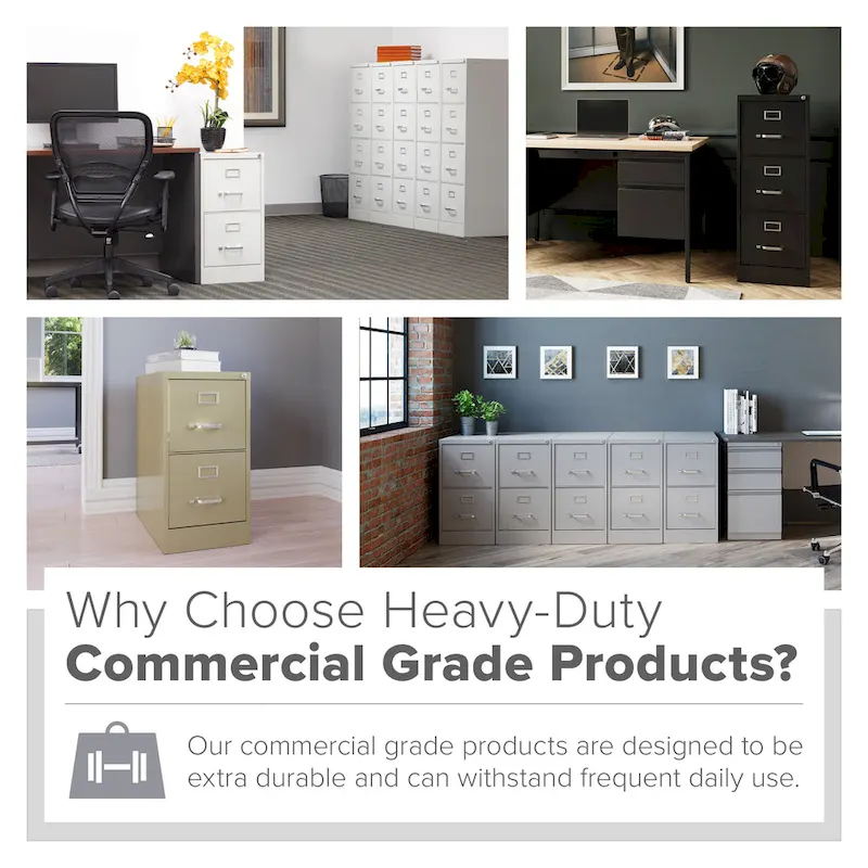 Hirsh Commercial 22D 4-drawer Letter Vertical File Cabinet