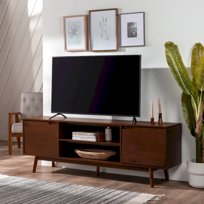 Middlebrook 70-inch Mid-Century Solid Wood TV Stand