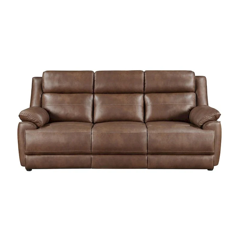 Worthington Dark Brown Padded Arm Sofa