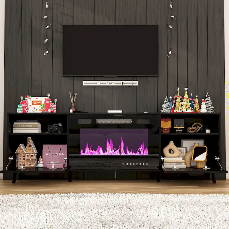 Fireplace TV Stand Electric Fireplace TV Console w/Remote Control