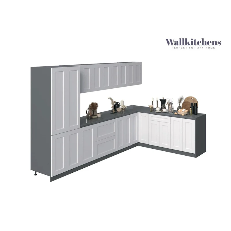 Kitchen Prestige Collection White Matte Color Base Size 11Ft Wide - 138x85
