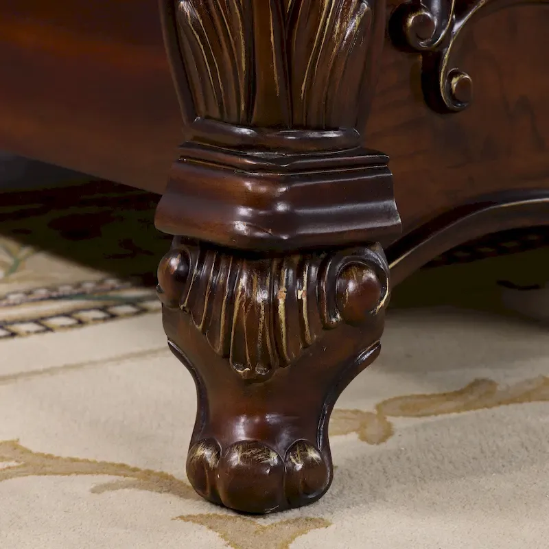 Traditional Solid Wood Panel Bed