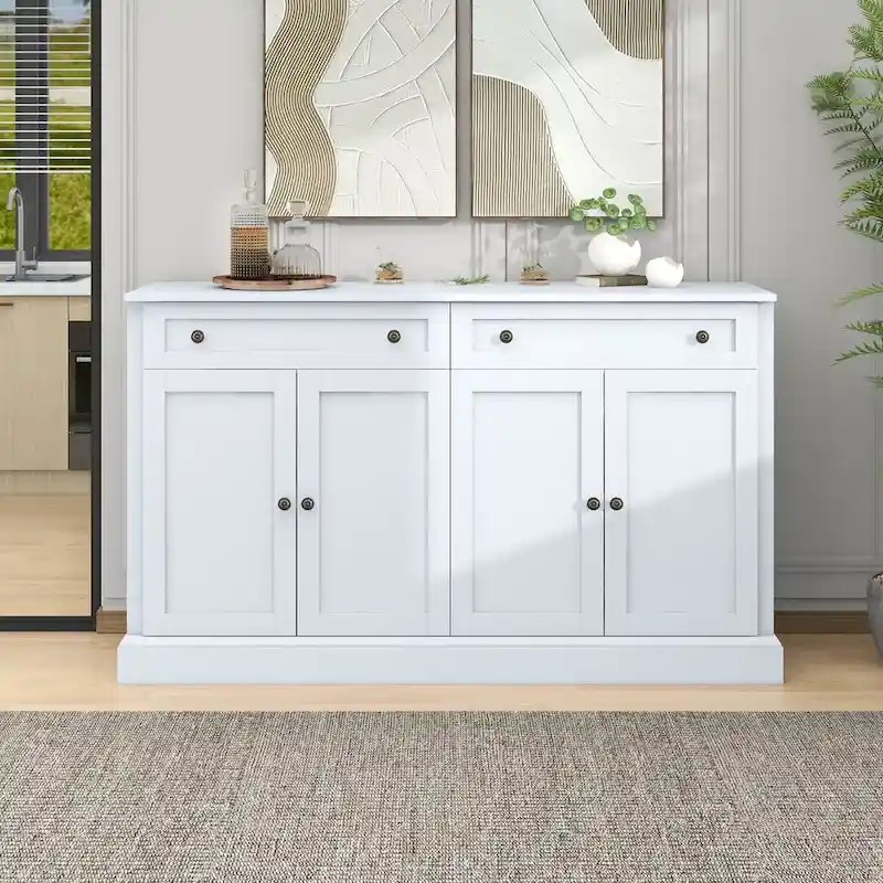 60-Inch Sideboard Cabinet with 2 Drawers and 4 Doors