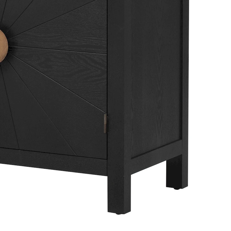 Ash Veneer 60 Sideboard Cabinet with Adjustable Shelves