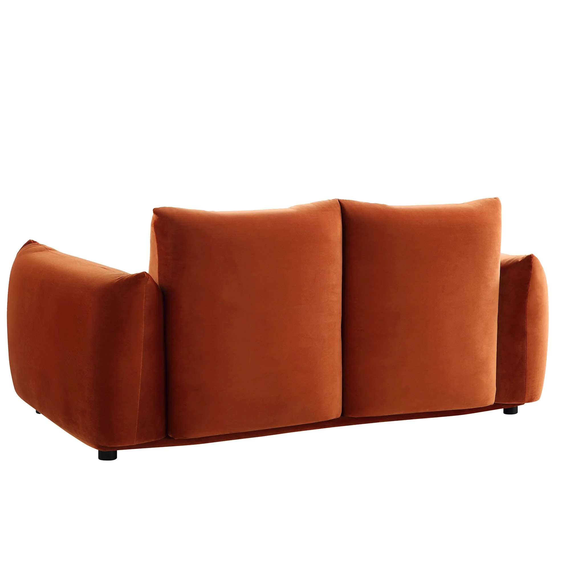 Two Seater Sofa, Rust Velvet