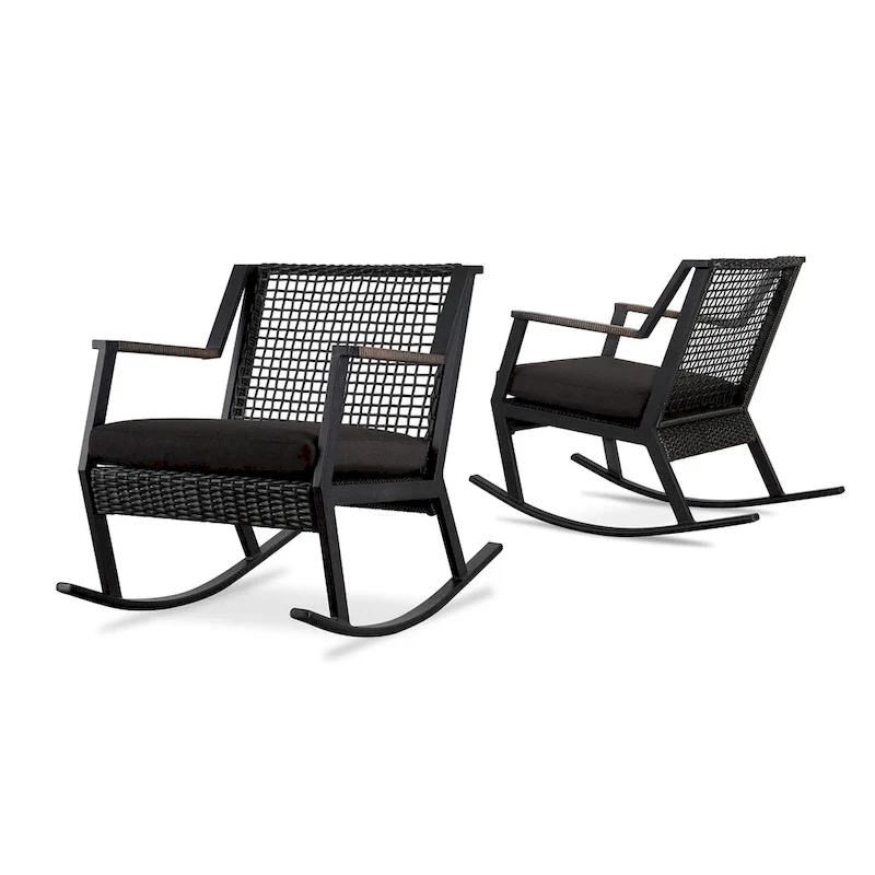 Calvin 25 Rocker Black (set of 2) by Real Flame