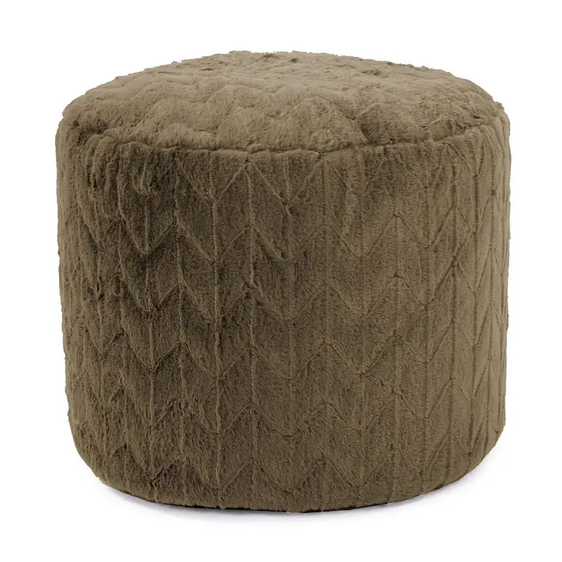 Allan Andrews Tall Pouf Angora Moss