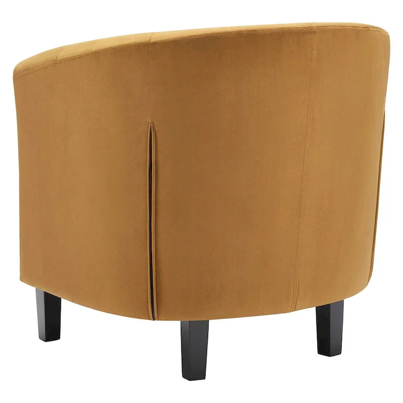 Bristol Classic Cognac Velvet Button Tufted Tub Chair