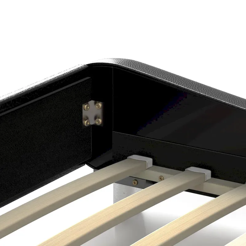 Moasis King Design Model PU Upholstered Led Bed Frame