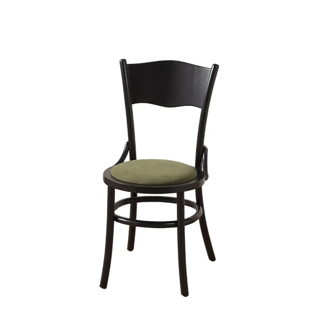 Mid-Century Modern Round Wood Dining Chair