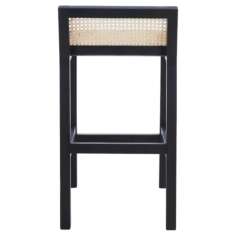 SAFAVIEH Carry Low Back Cane Counter Stool - 16 W x 19 D x 31 H - 16Wx19Dx31H