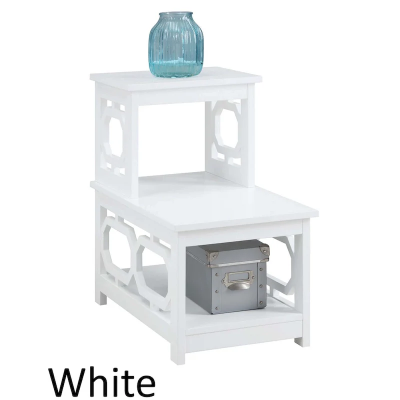 2-Tier L-Shaped Chairside End Table