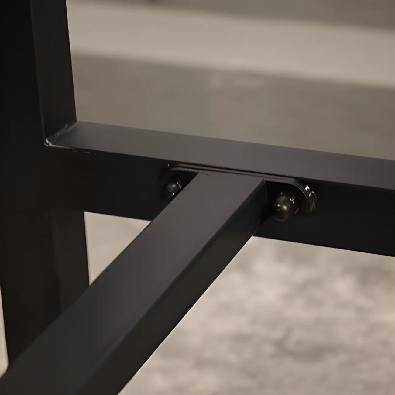 Industrial Brown Wooden Square Trestle Bar Tables