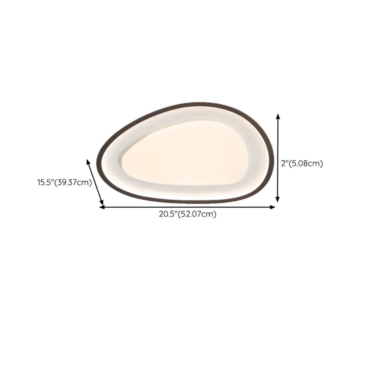 Modern Black-White Flush Ceiling Light with 3 Gear Dimming