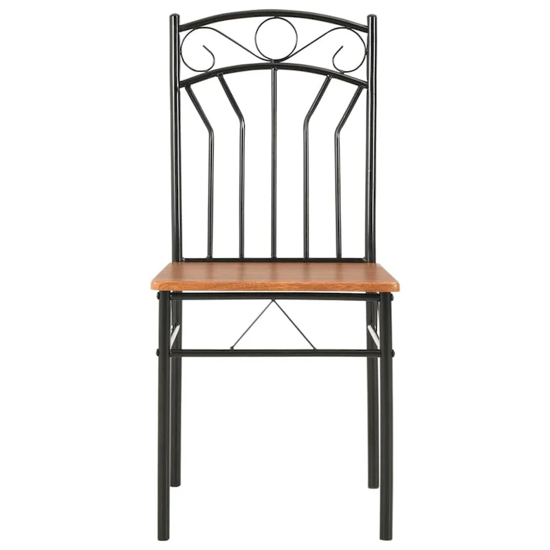 Dining Chairs Set of 2, Brown MDF