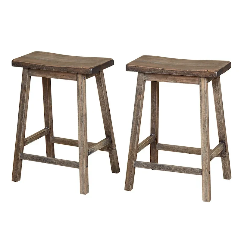 Marney Rubberwood 24-inch Counter-height Bar Stools (Set of 2)