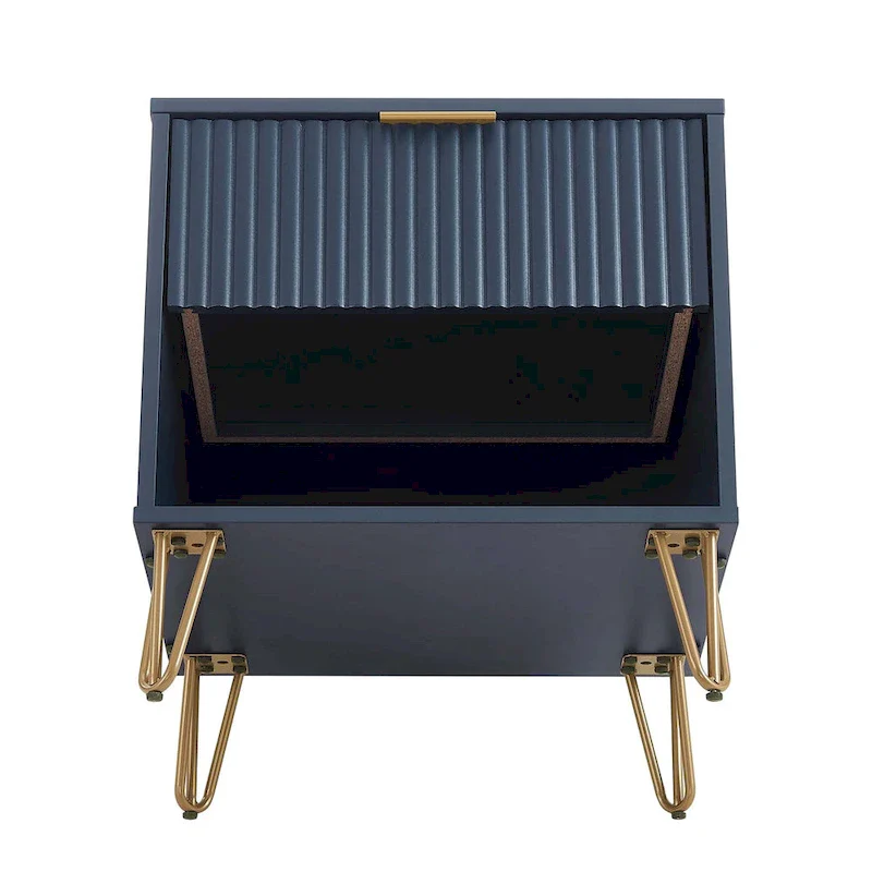 Mid-Century Modern Nightstand with 1 Drawer – White / Grey / Green / Blue / Black / Brown