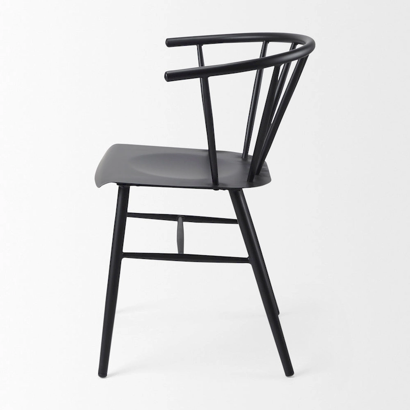 Colin Black Metal Dining Chair - 21.2W x 21.2D x 30.3H