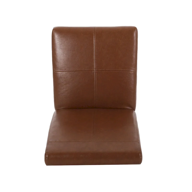 T-stitch Chocolate Brown Bonded Leather Dining Chair (Set of 4) by
