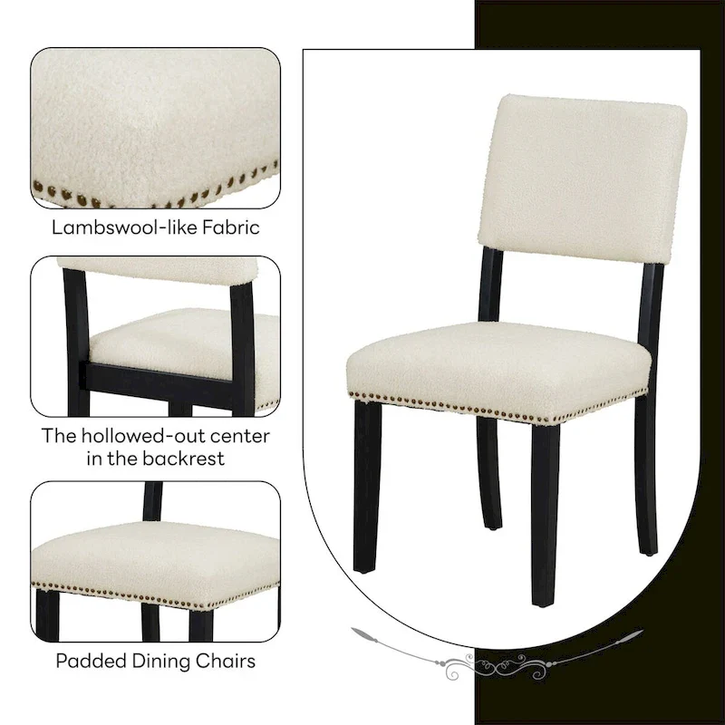 Modern 5-Piece Round Dining Table Set