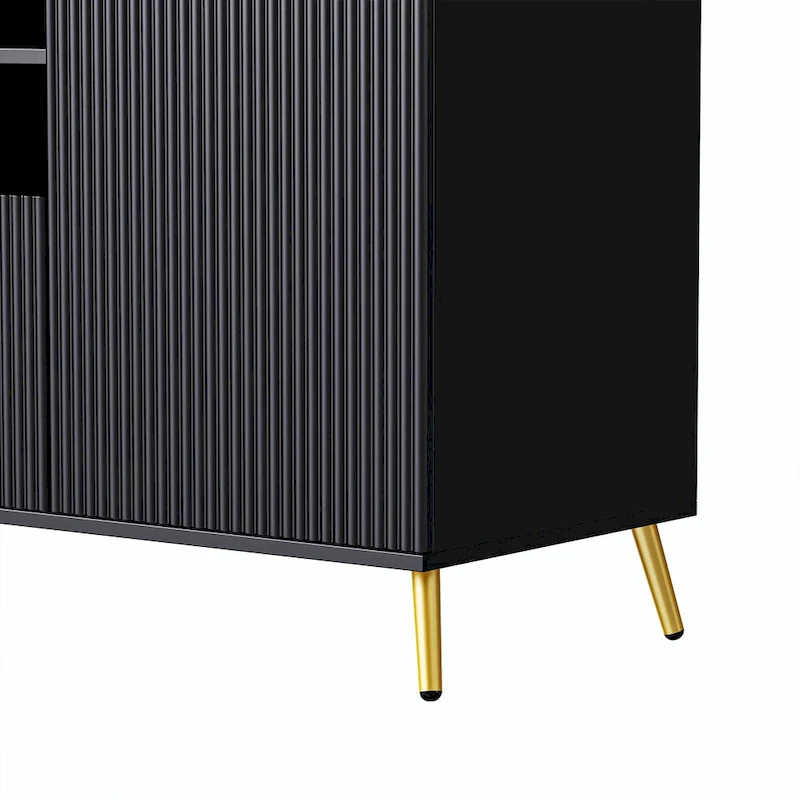 4-Piece Entertainment Wall Unit with 13 Shelves, 8 Drawers, and 2 Cabinets