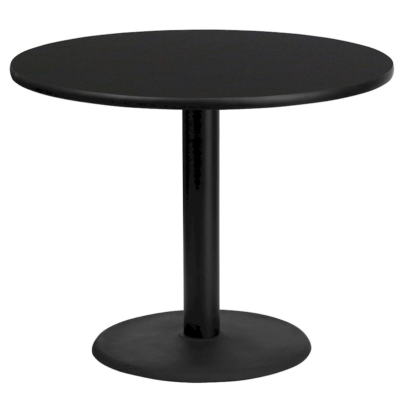 36 Round Laminate Table Top with 24 Round Table Height Base - 36W x 36D x 31.125H - 36W x 36D x 31.125H