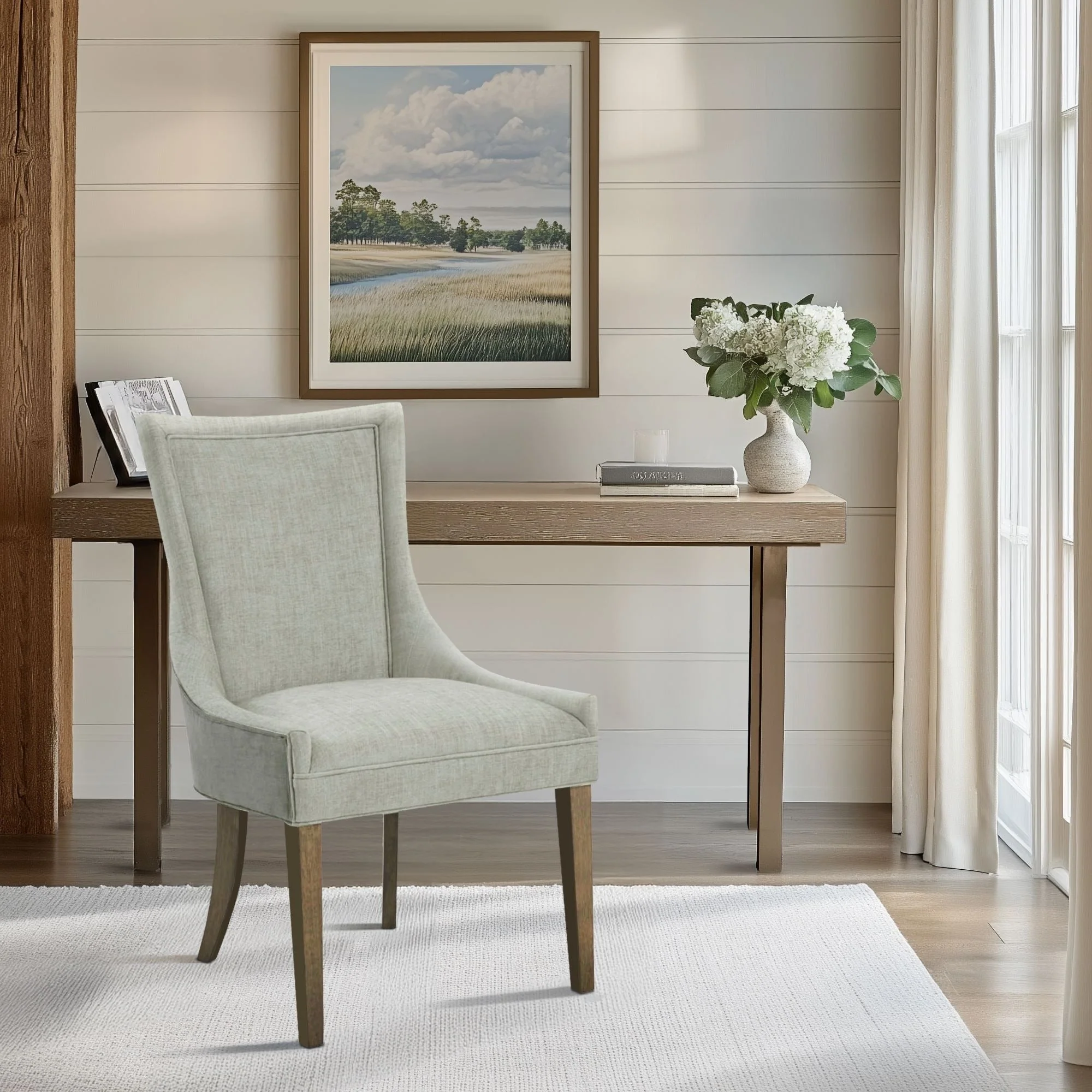 Madison Park Signature Ultra Upholstered Dining Side Chairs With Wood Legs (Set of 2) - N/A