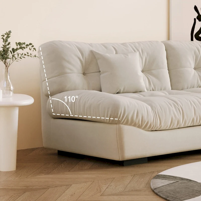 105  Minimalism Cloud Sofa Loveseat with Two Pillow