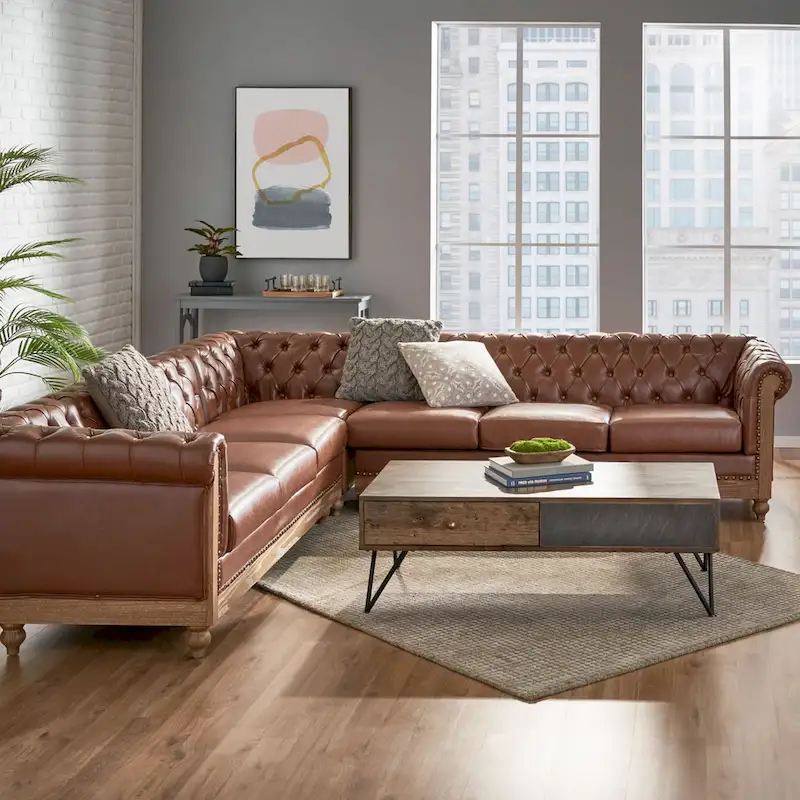 Chesterfield Tufted 7-Seat Sectional Sofa