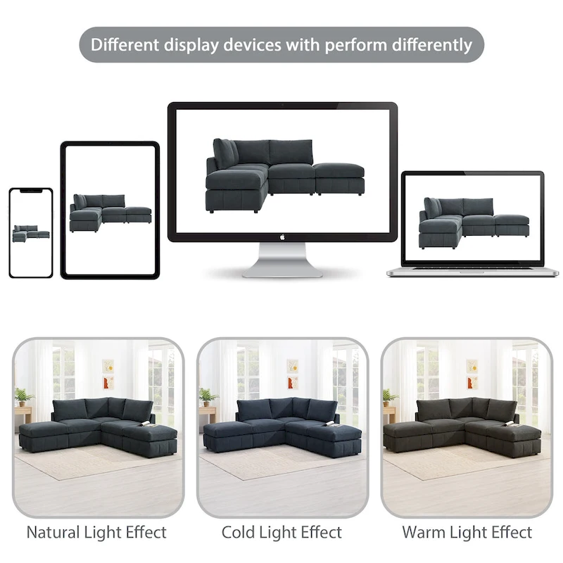 [VIDEO provided][New]93Modern Sectional Sofa with Vertical Stripes,5-Seat Armless Couch Set with Convertible Ottomans,Various C