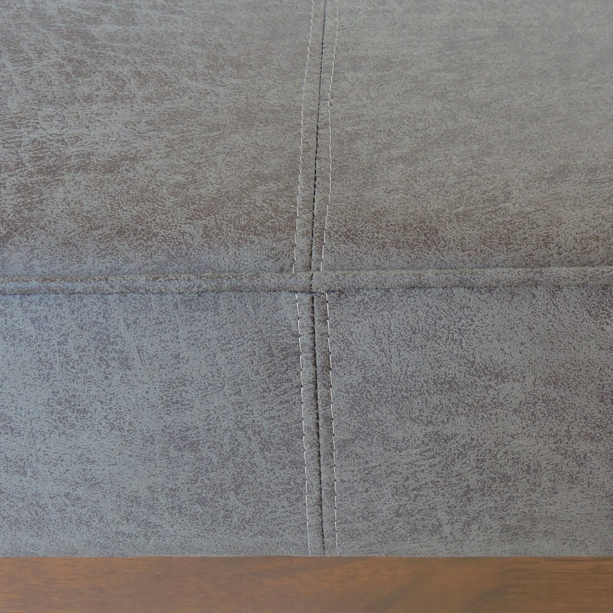 Modern Microfiber Cocktail Ottoman with Wood Frame - NH085213