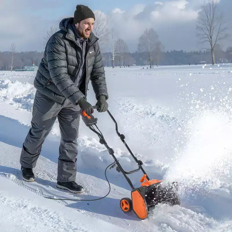 VEVOR Electric Snow Shovel, 12A 17 inch Corded Snow Shovel, 60 Adjustable Chute, 20 ft Throwing Distance, Snowthrower with Dual Safety Switch,Black