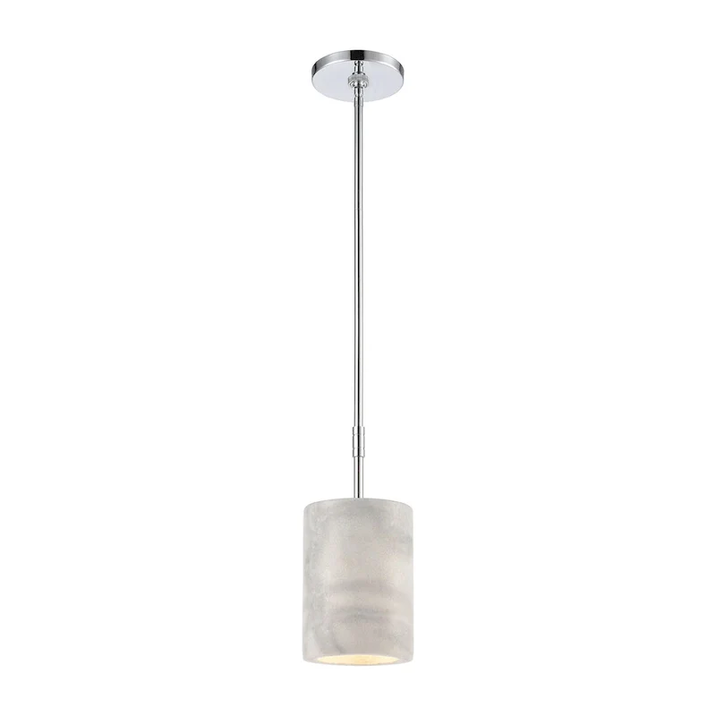 Elk Home Lexington Avenue Polished Chrome Stone 1 Light Pendant