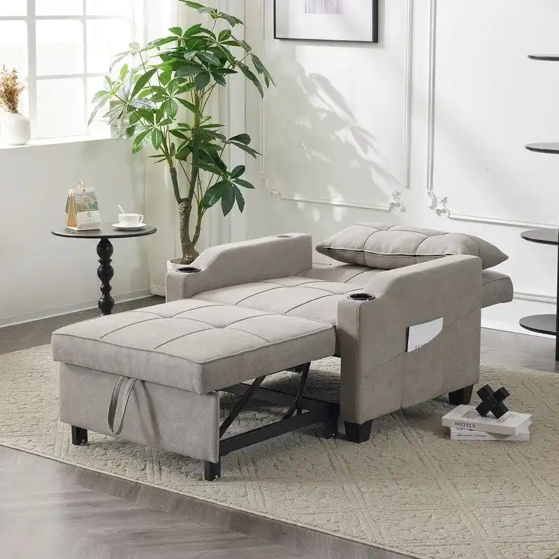 Chair Bed, Sleeper Sofa Chair Bed 3 in 1, Adjustable Recliner,Armchair, Sofa, Bed, Linen