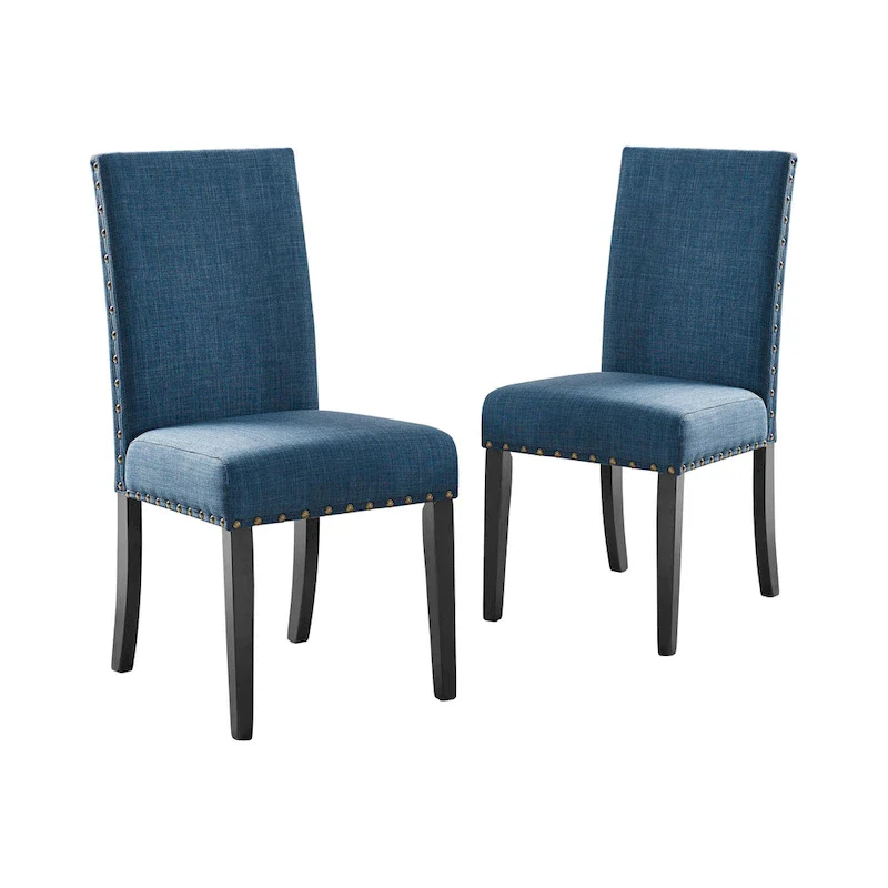 Modern Upholstered Dining Chair with Nail Head Trim