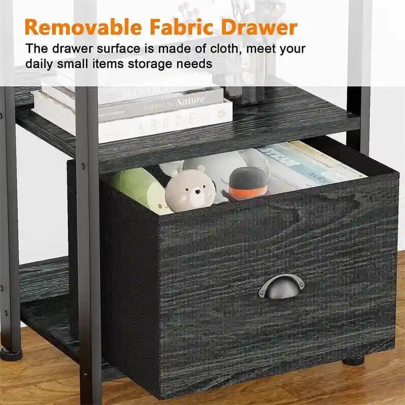 5 Tier Bookshelf with Drawer