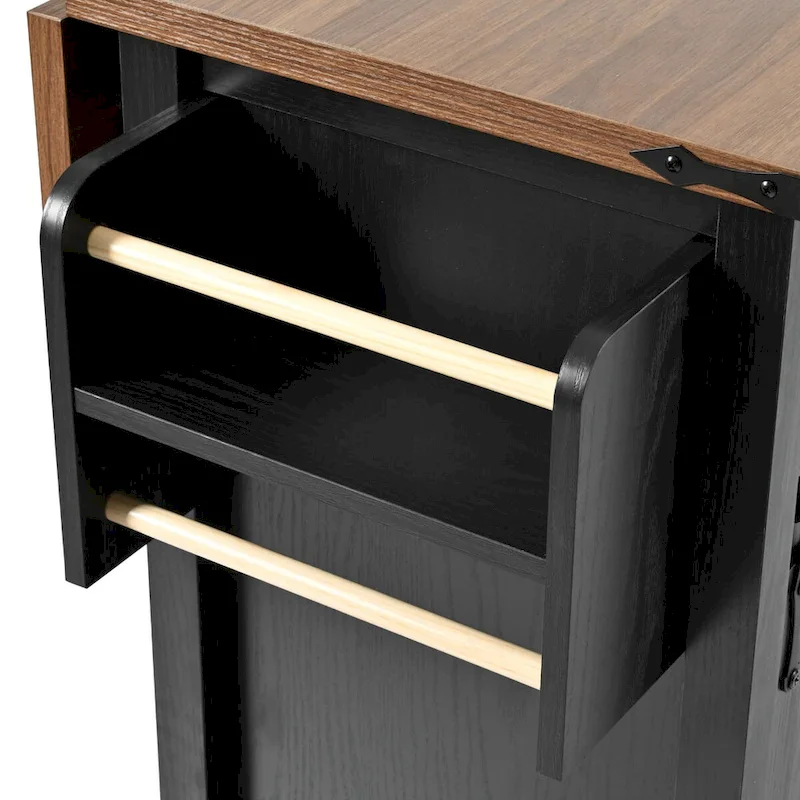 Farmhouse Kitchen Island with Power Outlet