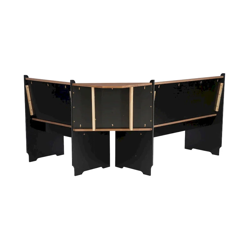 Middlecreek Wood Farmhouse Breakfast Nook Dining Set