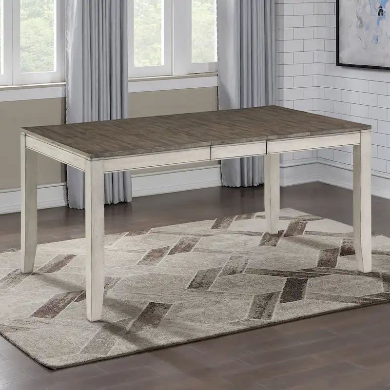 Two-Tone Smokey Dining Table with 6 Chairs — Complete Dining Room Furniture