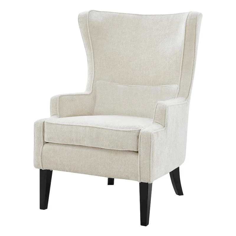 Clementine KD Fabric Wing Accent Arm Chair