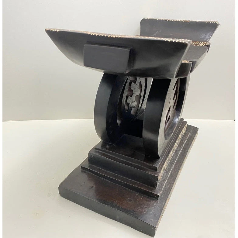 Handmade Chief's Palace Gye Nyame Stool (Ghana)