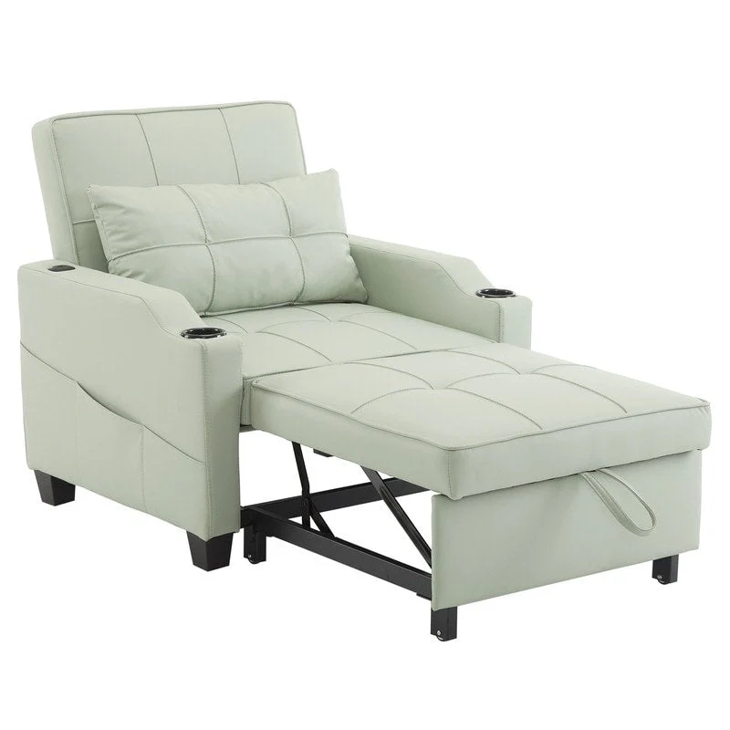 Chair Bed, Sleeper Sofa Chair Bed 3 in 1, Adjustable Recliner,Armchair, Sofa, Bed, Linen