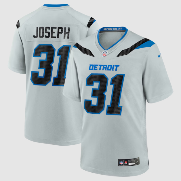 Detroit Lions Kerby Joseph Silver 2026 Rivalries Collection Jersey