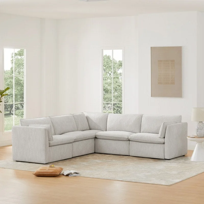 Cypress V-shape Sectional Couches Modular Sofa