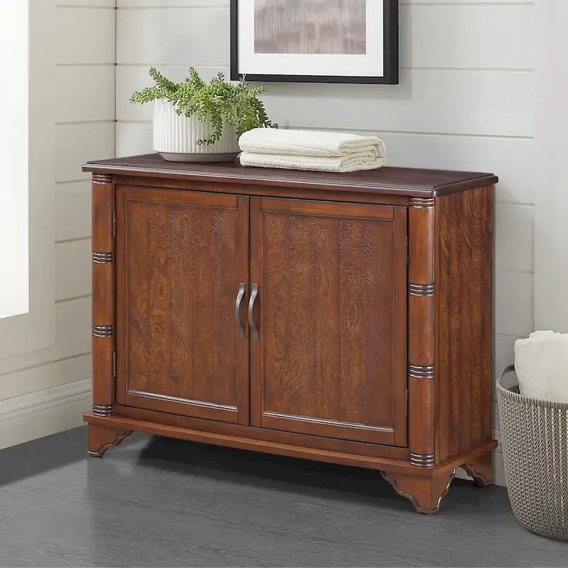 Mid Century 40 Sideboard Buffet Console Table with Adjustable Shelf