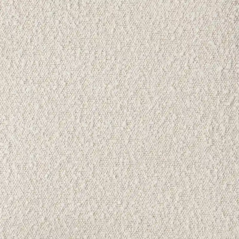 Cream Boucle Upholstered Dining Chair with Dark Brown Wood Frame